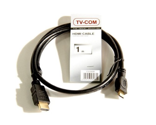 Кабель а/в TVCOM 1m м HDMI to MiniHDMI 1.4V+3D CG580M-1M