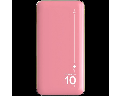 Внешний аккумулятор 10000 мАч Lyambda Power Delivery 20W + QC3.0 Slim LP304 Pink