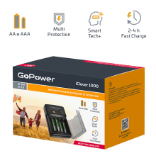Зарядное устройство для аккумуляторов GoPower iClever1000 Ni-MH/Ni-Cd 4 слота (1/15/30)                                                                                                                                                                   