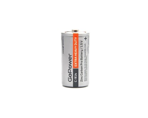 Батарейка GoPower R14 C Shrink 2 Heavy Duty 1.5V (2/24/288)