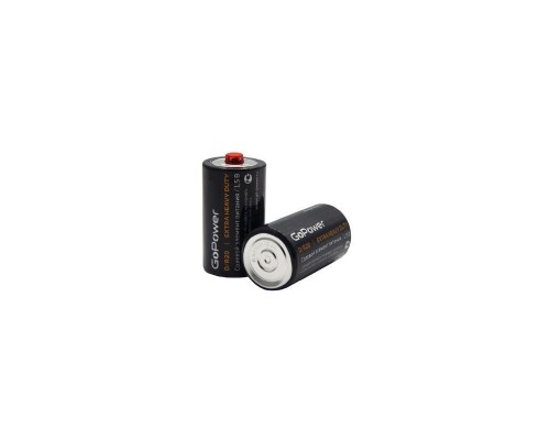 Батарейка GoPower R20 D Shrink 2 Heavy Duty 1.5V (2/12/288)