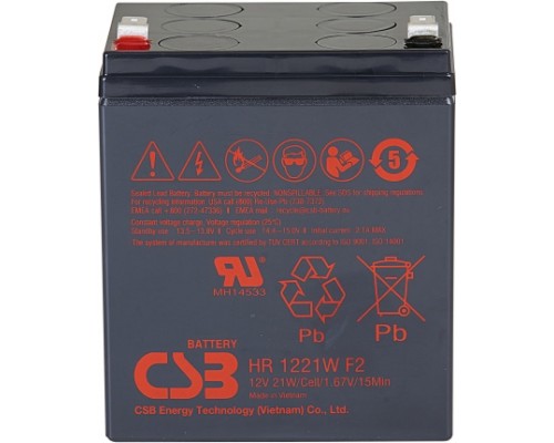 Аккумулятор CSB HR1221W, 12V  4,8Ah F2