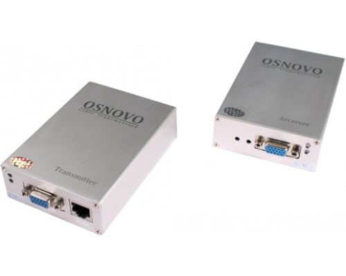 OSNOVO Комплект (передатчик+приёмник) для передачи VGA и аудиосигнала по кабелю UTP CAT5 до 100м