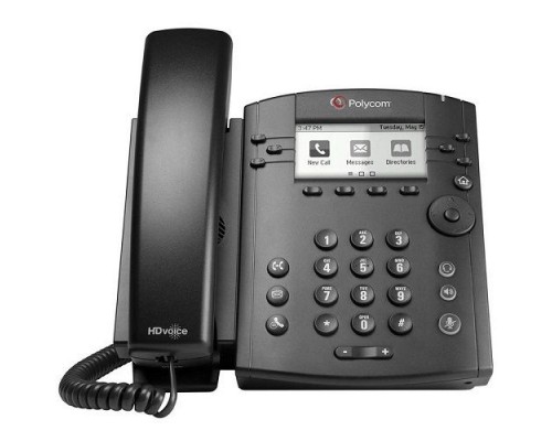 Телефонный аппарат/ VVX 301 6-line Desktop Phone with HD Voice. POE. Ships without power supply and factory disabled media encryption.