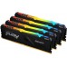 Оперативная память Kingston 128GB 3600MHz DDR4 CL18 DIMM (Kit of 4) FURY Beast RGB