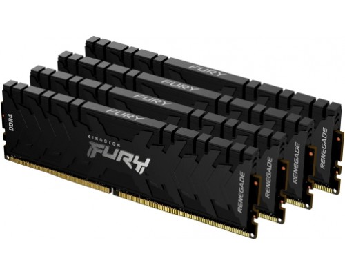 Оперативная память Kingston 128GB 3600MHz DDR4 CL18 DIMM (Kit of 4) FURY Renegade Black