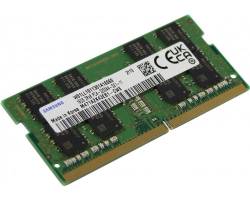 Память для ноутбука Samsung DDR4 16GB UNB SODIMM 3200, 1.2V