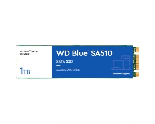 Накопитель WD SSD Blue SA510, 250GB, M.2(22x80mm), SATA3, R/W 550/525MB/s, IOPs 95 000/81 000, TBW 100, DWPD 0.2 (12 мес.)