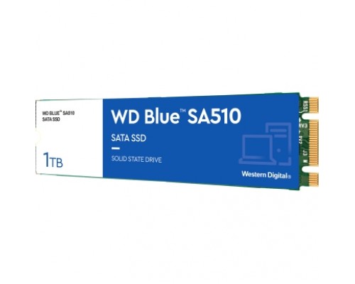 Накопитель WD SSD Blue SA510, 250GB, M.2(22x80mm), SATA3, R/W 550/525MB/s, IOPs 95 000/81 000, TBW 100, DWPD 0.2 (12 мес.)