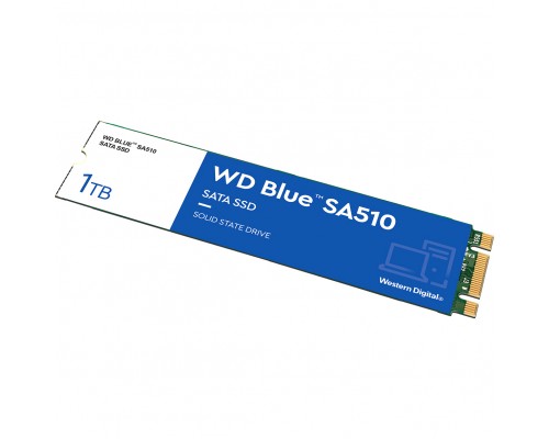 Накопитель WD SSD Blue SA510, 250GB, M.2(22x80mm), SATA3, R/W 550/525MB/s, IOPs 95 000/81 000, TBW 100, DWPD 0.2 (12 мес.)