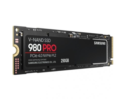 Твердотельные накопители/ Samsung SSD 980 PRO, 250GB, M.2(22x80mm), NVMe 1.3c, PCIe 4.0 x4, 3-bit MLC, R/W 6400/2700MB/s, IOPs 500 000/600 000, TBW 150, DWPD 0.33 (12 мес.)