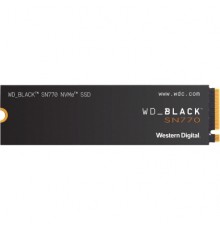 Накопитель WD SSD Black SN770 NVMe, 500GB, M.2(22x80mm), NVMe, PCIe 4.0 x4, 3D TLC, R/W 5000/4000MB/s, IOPs 460 000/800 000, TBW 300, DWPD 0.3 (12 мес.)                                                                                                  