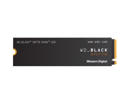 Накопитель WD SSD Black SN770 NVMe, 1.0TB, M.2(22x80mm), NVMe, PCIe 4.0 x4, 3D TLC, R/W 5150/4900MB/s, IOPs 740 000/800 000, TBW 600, DWPD 0.3 (12 мес.)