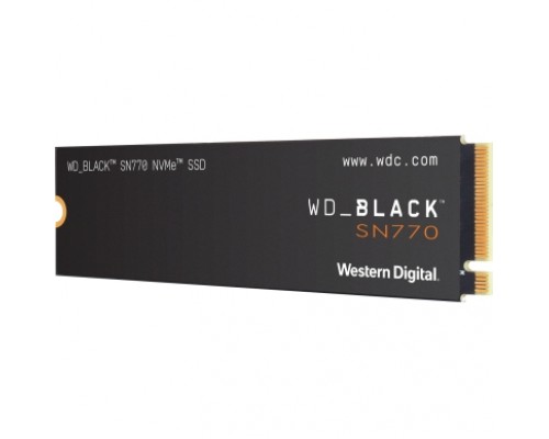 Накопитель WD SSD Black SN770 NVMe, 1.0TB, M.2(22x80mm), NVMe, PCIe 4.0 x4, 3D TLC, R/W 5150/4900MB/s, IOPs 740 000/800 000, TBW 600, DWPD 0.3 (12 мес.)