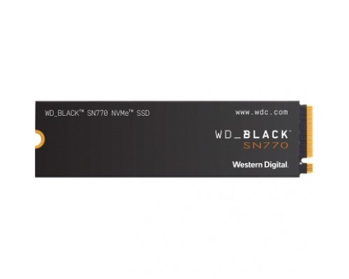 Накопитель WD SSD Black SN770 NVMe, 2.0TB, M.2(22x80mm), NVMe, PCIe 4.0 x4, 3D TLC, R/W 5150/4850MB/s, IOPs 650 000/800 000, TBW 1200, DWPD 0.3 (12 мес.)