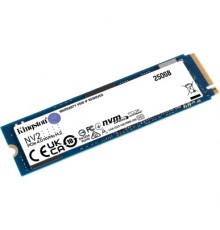 Накопитель Kingston SSD NV2, 250GB, M.2(22x80mm), NVMe, PCIe 4.0 x4, 3D TLC, R/W 3000/1300MB/s, TBW 80, DWPD 0.3 (3 года)                                                                                                                                 