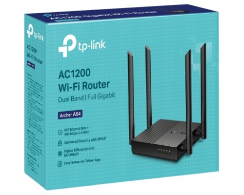 Маршрутизатор/ AC1300 Dual-Band Wi-Fi Router SPEED: 400 Mbps at 2.4 GHz + 867 Mbps at 5 GHz SPEC: 4? Antennas, 1? Gigabit WAN Port + 4? Gigabit LAN Ports