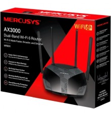 Маршрутизатор/ AX3000 Dual-Band Wi-Fi 6 Router, 574 Mbps at 2.4 GHz + 2402 Mbps at 5 GHz, 4 Fixed External Antennas, 3 Gigabit LAN Ports, 1 Gigabit WAN Port                                                                                              