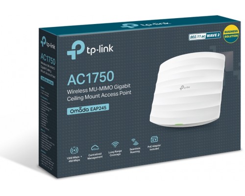 Точка доступа/ AC1750 Wireless MU-MIMO Gigabit Access Point, PoE Supported, 2 10/100/1000Mbps LAN port, 6 internal antennas, Passive POE Adapter included