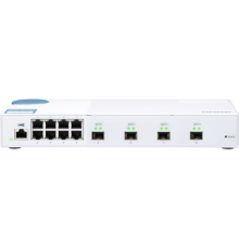 Корпоративный коммутатор QNAP QSW-M408S 10 Gbps managed switch with 4 SFP + ports, 8 1 Gbps RJ-45 ports, bandwidth up to 96 Gbps, JumboFrame support.                                                                                                     