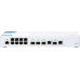 Корпоративный коммутатор QNAP QSW-M408-2C Managed switch 10 Gb / s with 4 SFP + ports, 2 of which are combined with RJ-45, 8 1 Gb / s RJ-45 ports, bandwidth up to 96 Gb / s, JumboFrame support
