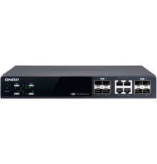 Корпоративный коммутатор QNAP QSW-M804-4C 10 Gbps managed switch with 8 SFP + ports, 4 of which are combined with RJ-45, throughput up to 160 Gbps, JumboFrame support.                                                                                   