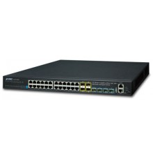 коммутатор/ PLANET Layer 3 24-Port 10/100/1000T with 4-port shared 1000X SFP + 4-Port 10G SFP+ Stackable Managed Switch                                                                                                                                   