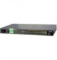 коммутатор/ PLANET 16-Port 100/1000Base-X SFP + 8-Port 10/100/1000Base-T L2/L4 Managed Metro Ethernet Switch (AC+2 DC, DIDO)                                                                                                                              