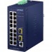 коммутатор/ PLANET IGS-4215-16T2S IP30 Industrial L2/L4 16-Port 10/100/1000T + 2-Port 100/1000X SFP Managed Switch (-40~75 degrees C, dual redundant power input on 12~48VDC/24VAC terminal block)