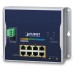 коммутатор/ PLANET WGS-5225-8P2S IP30, IPv6/IPv4, L2+ 8-Port 10/100/1000T 802.3at PoE + 2-Port 1G/2.5G SFP Wall-mount Managed Switch (-40~75 degrees C, dual power input on 48-56VDC terminal block and power jack, ERPS Ring, 1588, Modbus TCP, ONVIF, SN