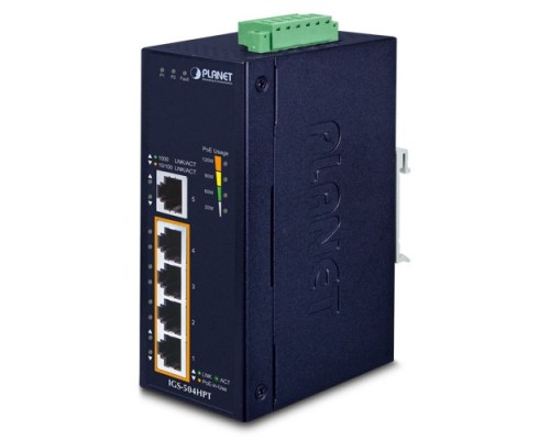 коммутатор/ PLANET IP30 Industrial 16-Port 10/100TX Ethernet Switch (-40~75 C, dual redundant power input on 12-48VDC / 24VAC terminal block)