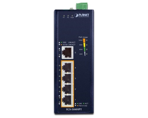 коммутатор/ PLANET IP30 Industrial 16-Port 10/100TX Ethernet Switch (-40~75 C, dual redundant power input on 12-48VDC / 24VAC terminal block)