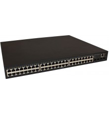 Корпоративный POE-коммутатор OSNOVO Управляемый L2 PoE коммутатор Gigabit Ethernet на 48 RJ45 PoE + 4*GE SFP, до 30W на порт, суммарно до 800W                                                                                                            
