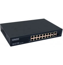 Корпоративный POE-коммутатор OSNOVO PoE коммутатор FE, 16 *10/100 Base-T с PoE, 2 x GE Uplink (RJ45), 1 x GE SFP Uplink, мощность PoE на порт до 30W, суммарно PoE до 292W                                                                                