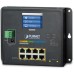 коммутатор/ PLANET IP30, IPv6/IPv4, L2+ 8-Port 10/100/1000T 802.3at PoE + 2-Port 1G/2.5G SFP Wall-mount Managed Switch with LCD touch screen (-20~70 degrees C, dual power input on 48-56VDC terminal block and power jack, ERPS Ring, 1588, Modbus TCP, O