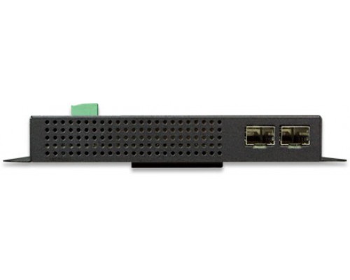 коммутатор/ PLANET IP30, IPv6/IPv4, L2+ 8-Port 10/100/1000T 802.3at PoE + 2-Port 1G/2.5G SFP Wall-mount Managed Switch with LCD touch screen (-20~70 degrees C, dual power input on 48-56VDC terminal block and power jack, ERPS Ring, 1588, Modbus TCP, O