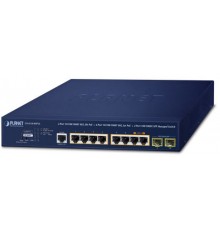 коммутатор/ PLANET GS-4210-8HP2S IPv6/IPv4,2-Port 10/100/1000T 802.3bt 95W PoE + 6-Port 10/100/1000T 802.3at PoE + 2-Port 100/1000X SFP Managed Switch(240W PoE Budget, 250m Extend mode, supports ERPS Ring, CloudViewer app, MQTT and cybersecurity feat