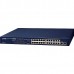 коммутатор/ PLANET FGSW-2511P 24-Port 10/100TX 802.3at PoE + 1-Port Gigabit TP/SFP combo Ethernet Switch (190W PoE Budget, Standard/VLAN/QoS/Extend mode)