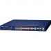 коммутатор/ PLANET SGS-5240-24P4X L2+ 24-Port 10/100/1000T 802.3at PoE + 4-Port 10G SFP+ Stackable Managed Switch (370-watt PoE budget, Hardware Layer3 IPv4/IPv6 Static Routing, ERPS Ring, hardware stacking up to 6 units, IP clustering up to 16 units