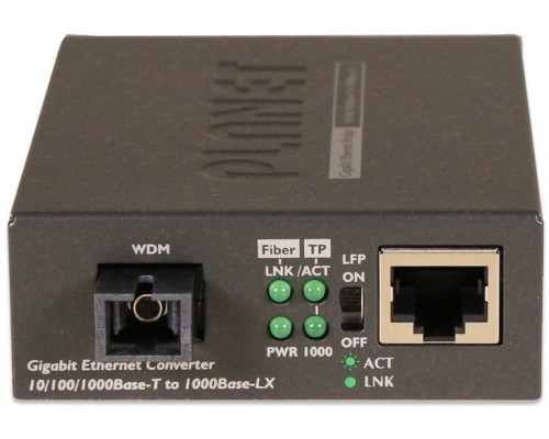 Конвертер GT-806B60 медиа конвертер/ 10/100/1000Base-T to WDM Bi-directional Fiber Converter - 1550nm - 60KM