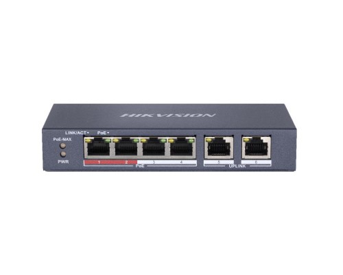 Коммутатор 4PORT 100M POE DS-3E0106P-E/M HIKVISION