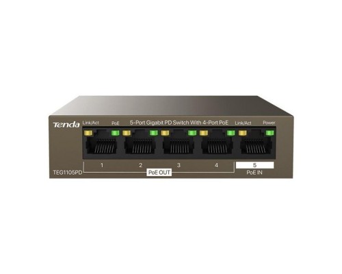 Коммутатор 5PORT 10/100/1000M 4POE TEG1105PD TENDA