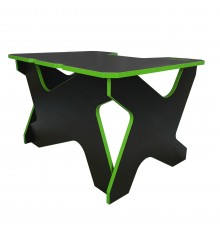 Компьютерный стол Generic Comfort Mini/DS/NE (120х90х75h см) ЛДСП Е1, до 200кг, цвет  черный/зеленый                                                                                                                                                      