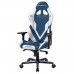 Игровое кресло DXRacer G8200 OH/G8200/BW компьютерное, до 120 кг, 4D, кожа PU, металл, раскладывание спинки на 155°, цвет  синий/белый