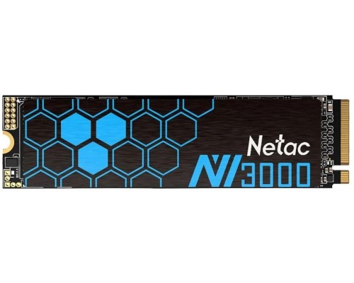 Накопитель Netac NV3000 NT01NV3000-1T0-E4X SSD, M.2, 1.0Tb, PCI-E x4, чтение  3100 Мб/сек, запись  2100 Мб/сек, 3D NAND, NVMe, 600 TBW