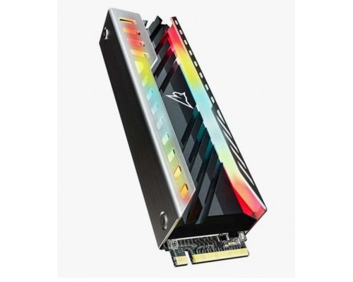 Накопитель Netac NV3000 RGB NT01NV3000-500-E4X SSD, M.2, 500Gb, PCI-E 3.0 x4, чтение  3400 Мб/сек, запись  2000 Мб/сек, 3D NAND, NVMe, 300 TBW