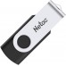 Флеш карта Netac U505 NT03U505N-064G-20BK 64Gb, USB 2.0, поворотная крышка, пластик/металл, черный/серебристый