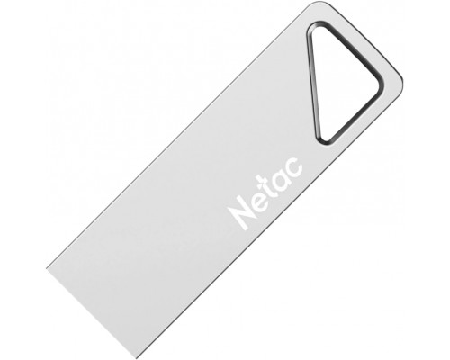 Флеш карта Netac U326 NT03U326N-008G-20PN 8Gb, USB 2.0, без колпачка, металл, серебристый