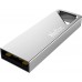 Флеш карта Netac U326 NT03U326N-008G-20PN 8Gb, USB 2.0, без колпачка, металл, серебристый