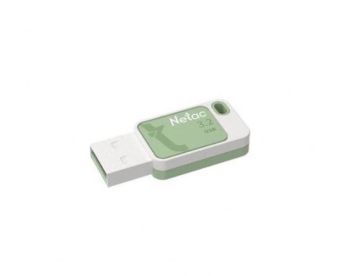 Флеш карта Netac UA31 NT03UA31N-128G-32GN 128Gb, USB 3.2, запись 45 Мб/сек, чтение 110 Мб/сек, пластик, зеленый/белый